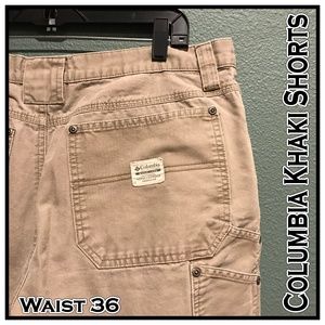 Columbia Sportswear Khaki Utility Shorts 36